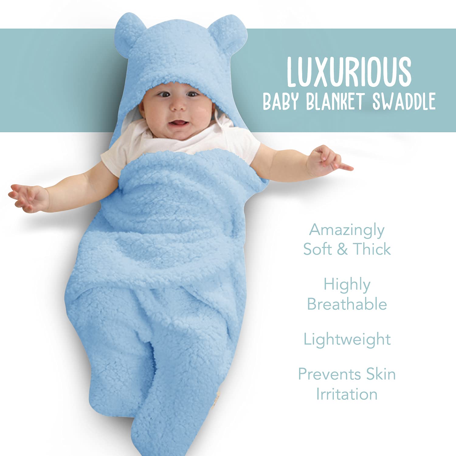 Baby Blue Swaddle Blanket
