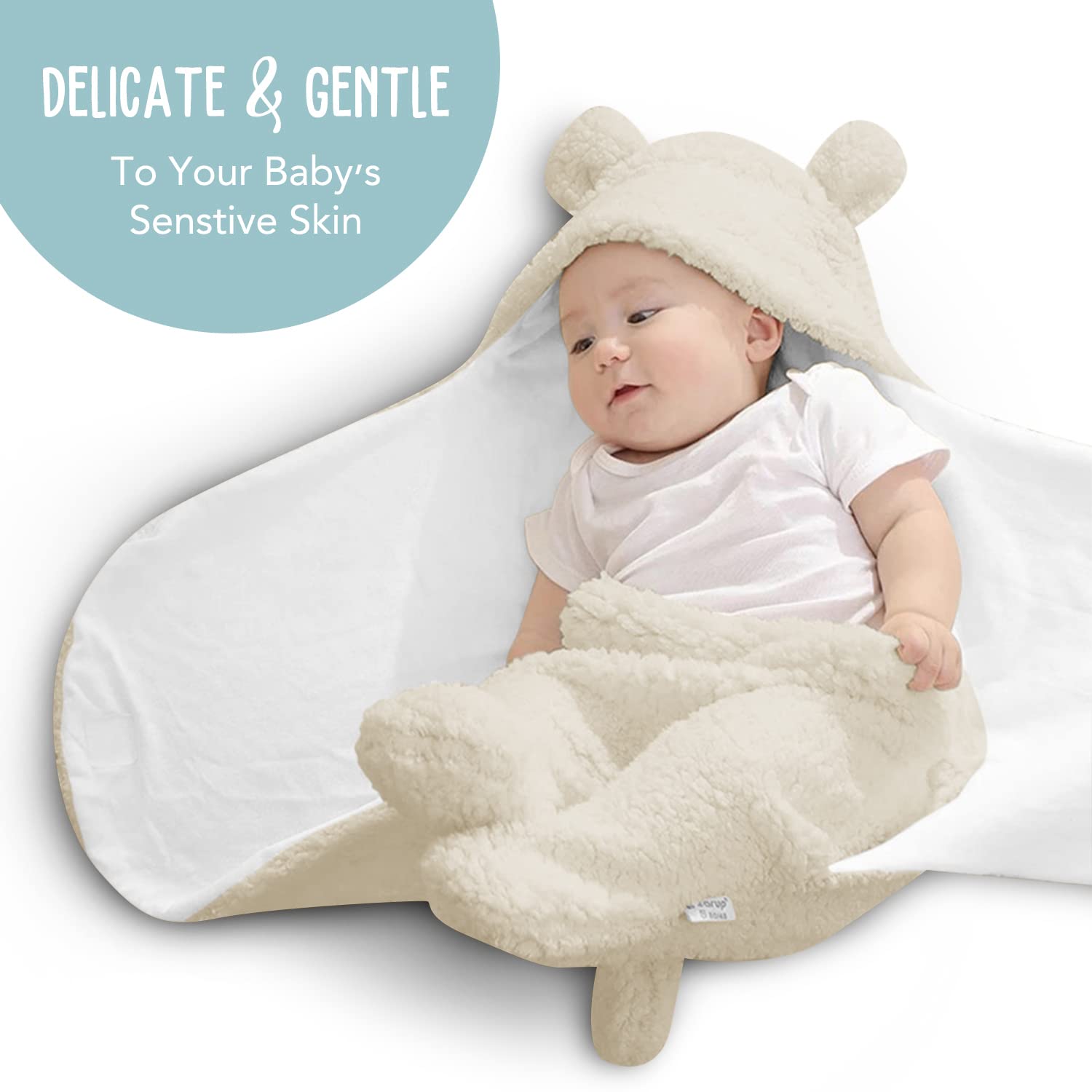 Baby Beige Swaddle Blanket