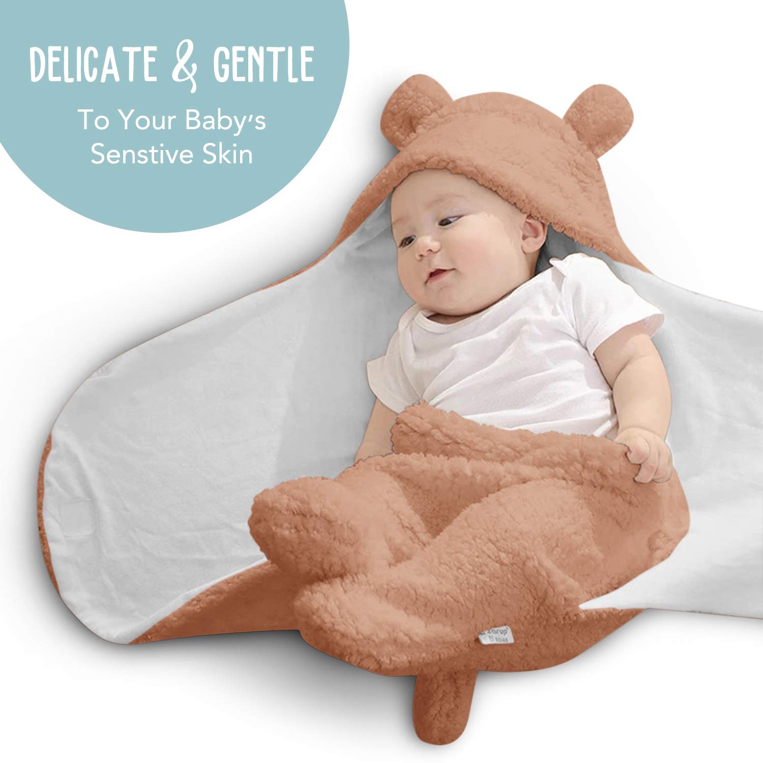 Baby Brown Swaddle Blanket