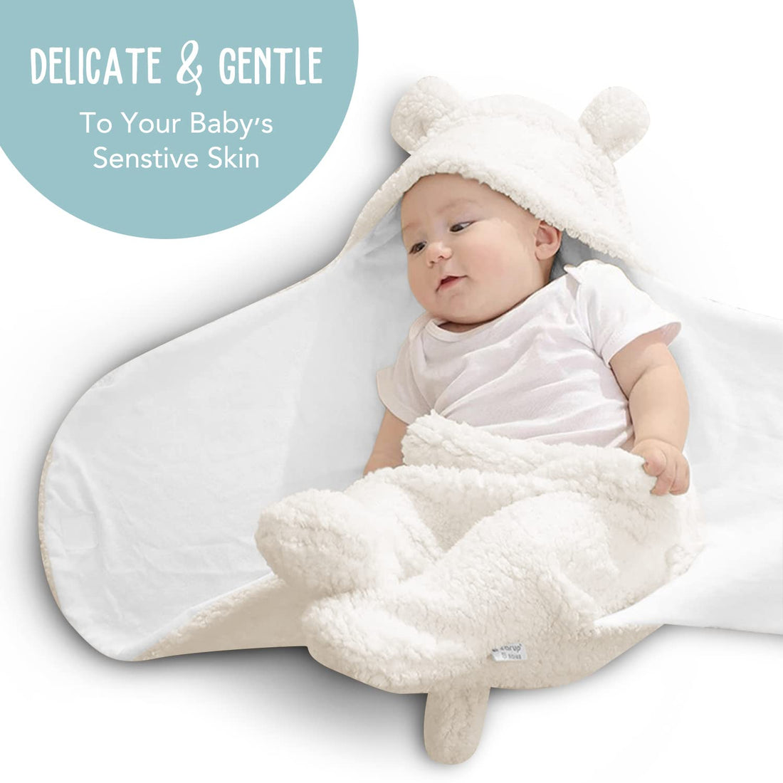 Baby White Swaddle Blanket